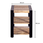 Load image into Gallery viewer, GHomeUK Wooden Rough Natural Three Tier Side Table - HODSO