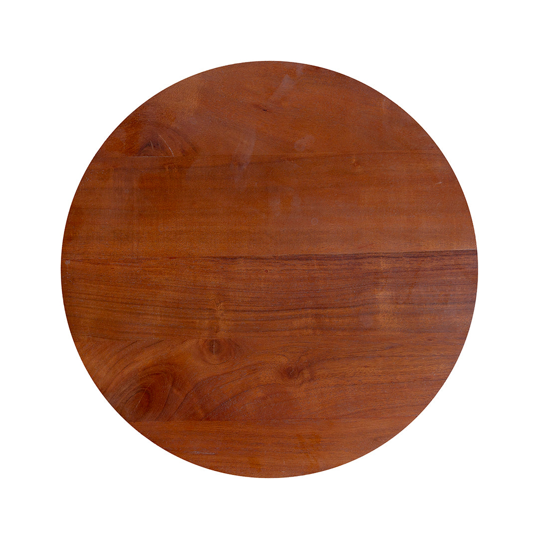 GHomeUK Durable Acacia Wood Natural Stained Stump Side Table