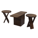 Load image into Gallery viewer, GHomeUK Acacia Wood Walnut Folding Stool Set of Four