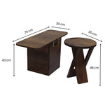 Load image into Gallery viewer, GHomeUK Acacia Wood Walnut Folding Stool Set of Four