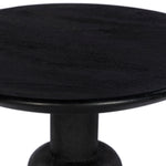 Load image into Gallery viewer, GHome UK Solid Mango Wood Black Round Side Table Sandblast Finish