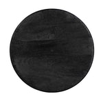 Load image into Gallery viewer, GHome UK Solid Mango Wood Black Round Side Table Sandblast Finish