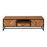 Load image into Gallery viewer, GHomeUK  Acacia Wood Black Parquetry TV Cabinet