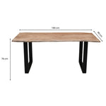 Load image into Gallery viewer, GHomeUK Acacia Wood Natural Finish Live Edge Dining Table