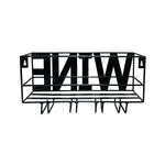 Load image into Gallery viewer, GHomeUK Metal Black Wine Rack & Glass Holder Wall Mount - IABEC