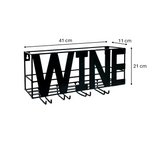 Load image into Gallery viewer, GHomeUK Metal Black Wine Rack & Glass Holder Wall Mount - IABEC