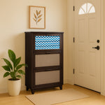 Load image into Gallery viewer, GHomeUK Durable Mango Wood Shoe Rack in Natural Wood Color