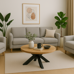 Load image into Gallery viewer, GHomeUK Natural Finish Mango Wood Round Coffee Table - NABAG