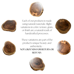 Load image into Gallery viewer, GHomeUK Acacia Wood Natural Brown Single Log Side Table - RERER