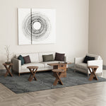 Load image into Gallery viewer, GHomeUK Acacia Wood Walnut Folding Stool Set of Four