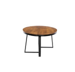 Load image into Gallery viewer, GHome UK Solid Acacia Natural Oval Coffee Table with Black Base
