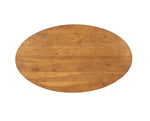 Load image into Gallery viewer, GHome UK Solid Acacia Natural Oval Coffee Table with Black Base
