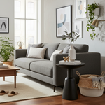 Load image into Gallery viewer, GHome UK Solid Mango Wood Black Round Side Table Sandblast Finish
