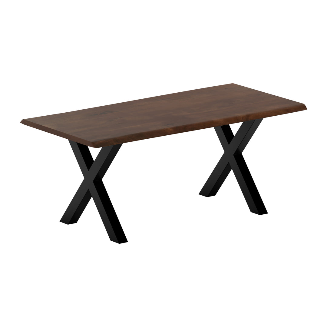 Live Edge X Base Dining Table