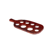 GHomeUK Acacia Wood Natural Finish Spice Glass Holder with Handle - AYYA
