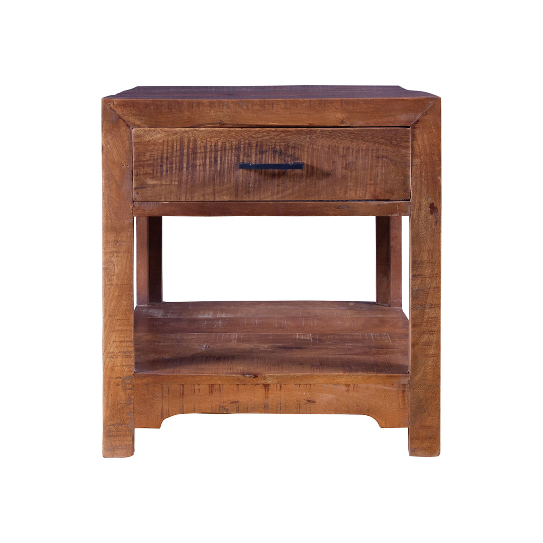 GHomeUK Mango Wood Side Table Natural Shape - OONE