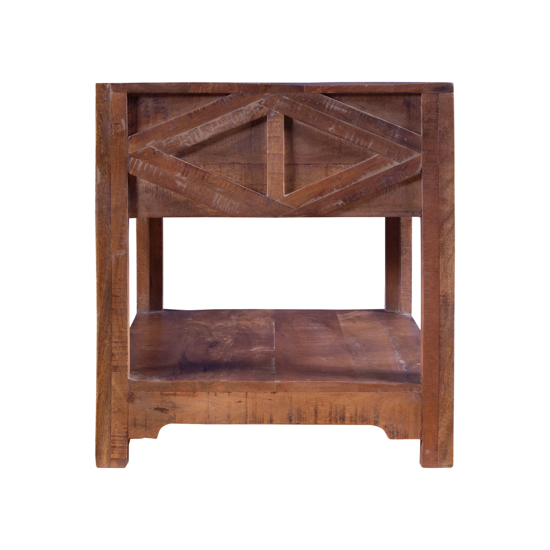 GHomeUK Mango Wood Side Table Natural Shape - OONE