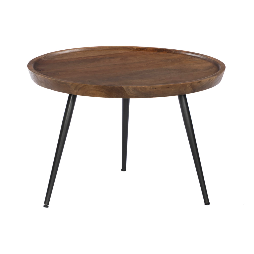GHomeUK Coffee Table Mango Wood Brown Round - DWWO