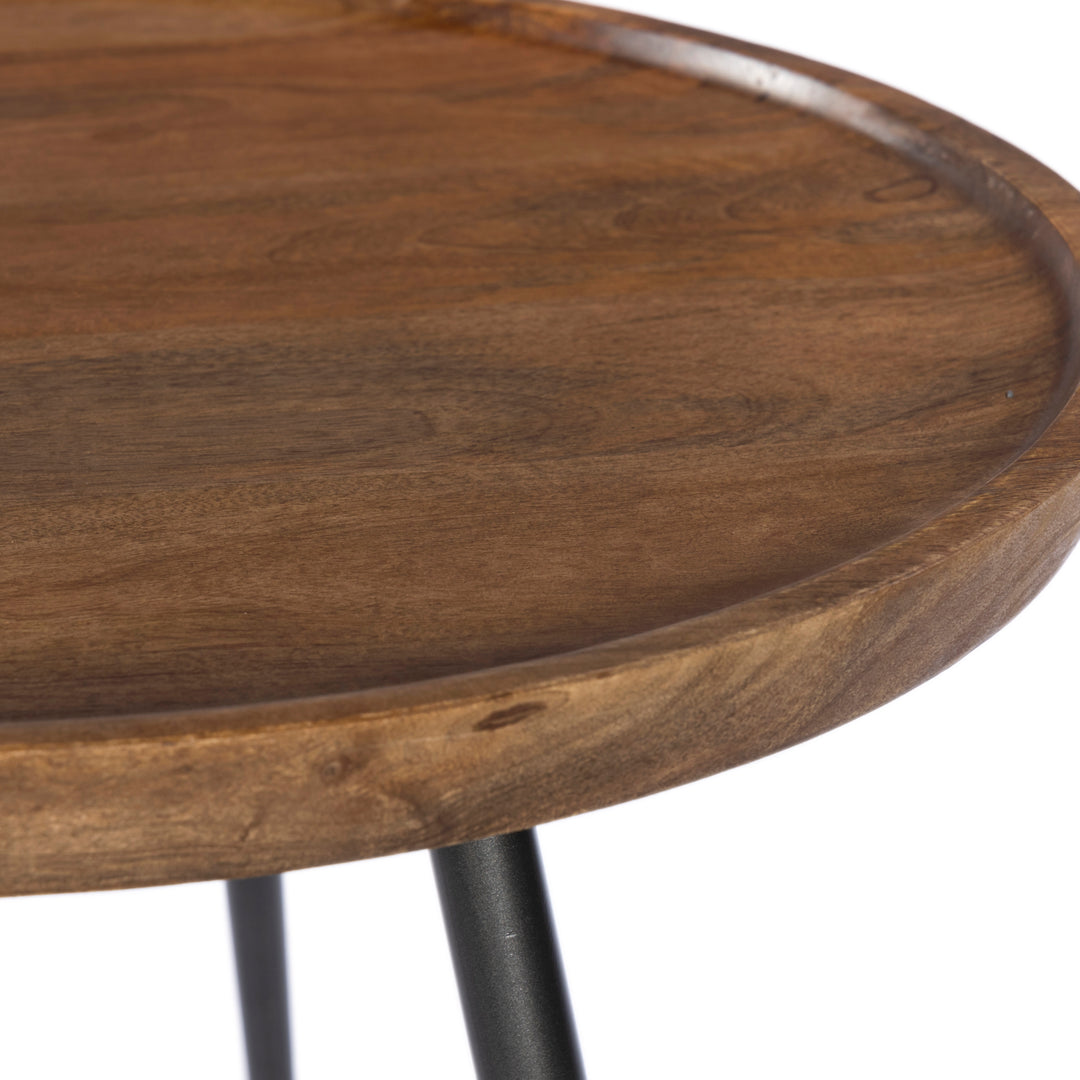 GHomeUK Coffee Table Mango Wood Brown Round - DWWO