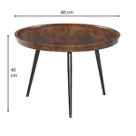 Load image into Gallery viewer, GHomeUK Coffee Table Mango Wood Brown Round - DWWO
