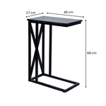 Load image into Gallery viewer, GHome UK Solid Mango Wood Black &amp; White Marble C Side Table with Twisted Design
