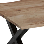 Load image into Gallery viewer, GHomeUK Acacia Wood Live Edge Coffee Table Black Cross Legs - EETTA
