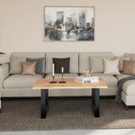 Load image into Gallery viewer, GHomeUK Acacia Wood Live Edge Coffee Table Walnut Finish - EETTA
