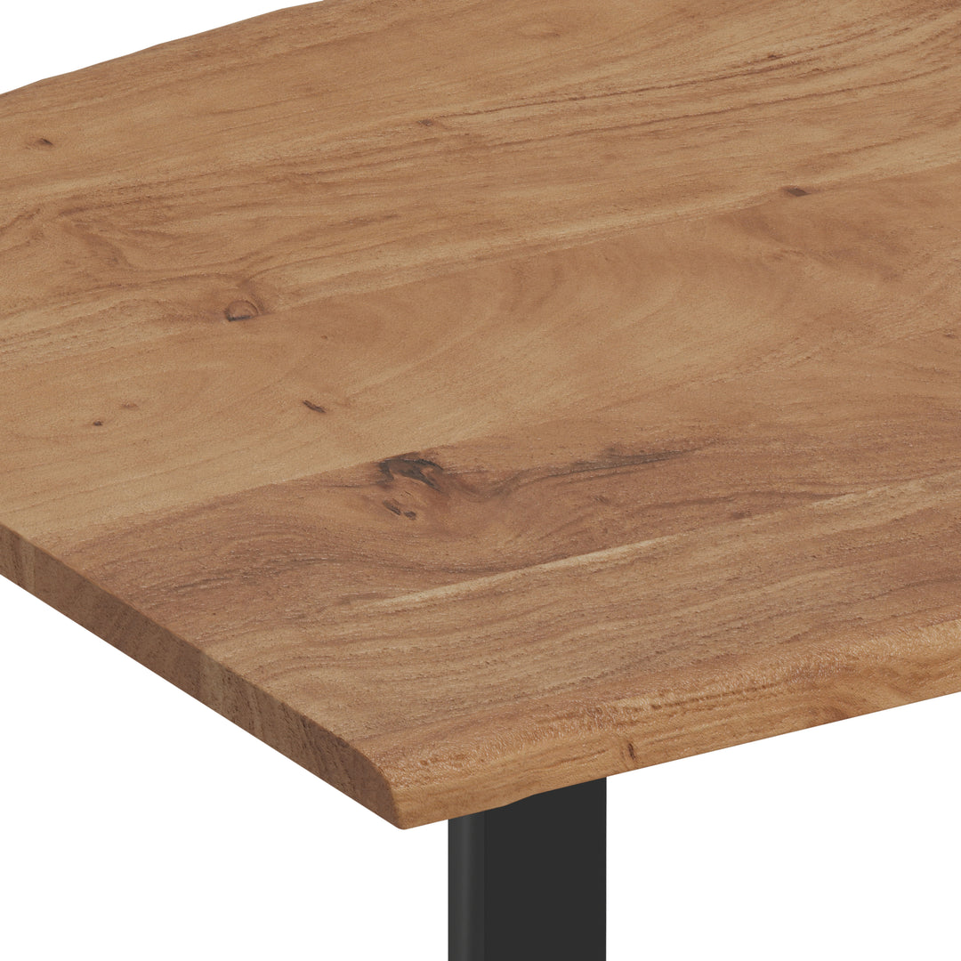 GHomeUK Acacia Wood Live Edge Coffee Table Walnut Finish - EETTA