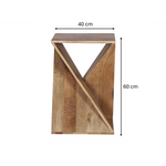 Load image into Gallery viewer, GHome UK Solid Mango Wood Twist side Table in Natural &amp; Walnut Finish
