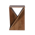 Load image into Gallery viewer, GHome UK Solid Mango Wood Twist side Table in Natural &amp; Walnut Finish
