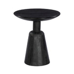 Load image into Gallery viewer, GHome UK Solid Mango Wood Black Round Side Table Sandblast Finish
