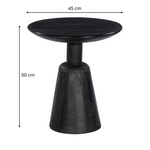 Load image into Gallery viewer, GHome UK Solid Mango Wood Black Round Side Table Sandblast Finish
