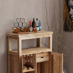 Load image into Gallery viewer, GHomeUK Modern Wine Bottle Rack Acacia Wood and Black Metal - CEEEL
