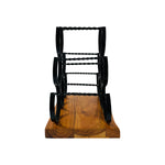 Load image into Gallery viewer, GHomeUK Luxury Wine Bottle Holder Acacia Wood and Black Metal - CEEEL
