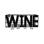 Load image into Gallery viewer, GHomeUK Metal Black Wine Rack &amp; Glass Holder Wall Mount - IABEC
