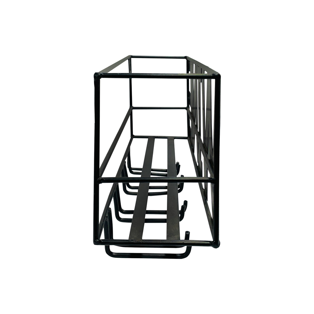 GHomeUK Metal Black Wine Rack & Glass Holder Wall Mount - IABEC