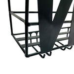 Load image into Gallery viewer, GHomeUK Metal Black Wine Rack &amp; Glass Holder Wall Mount - IABEC
